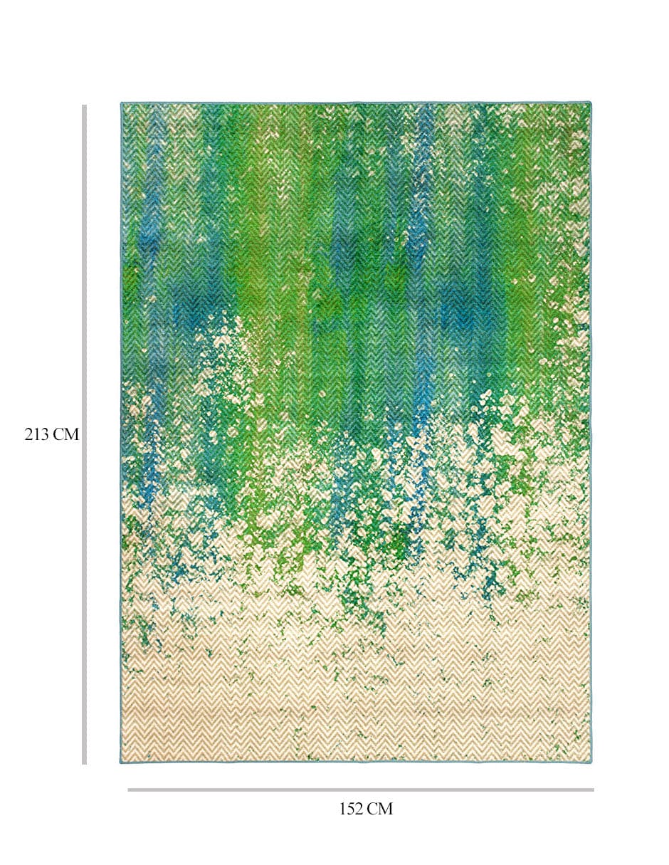 Tapete Decorativo lavable Hazel Chevron verde azulado