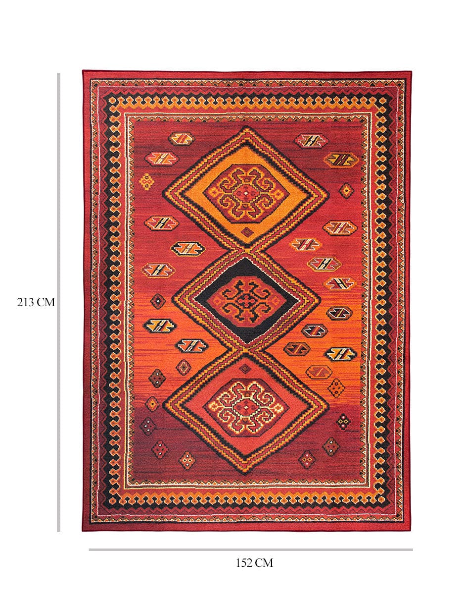 Tapete Decorativo Lavable Phoenix Kilim Granate