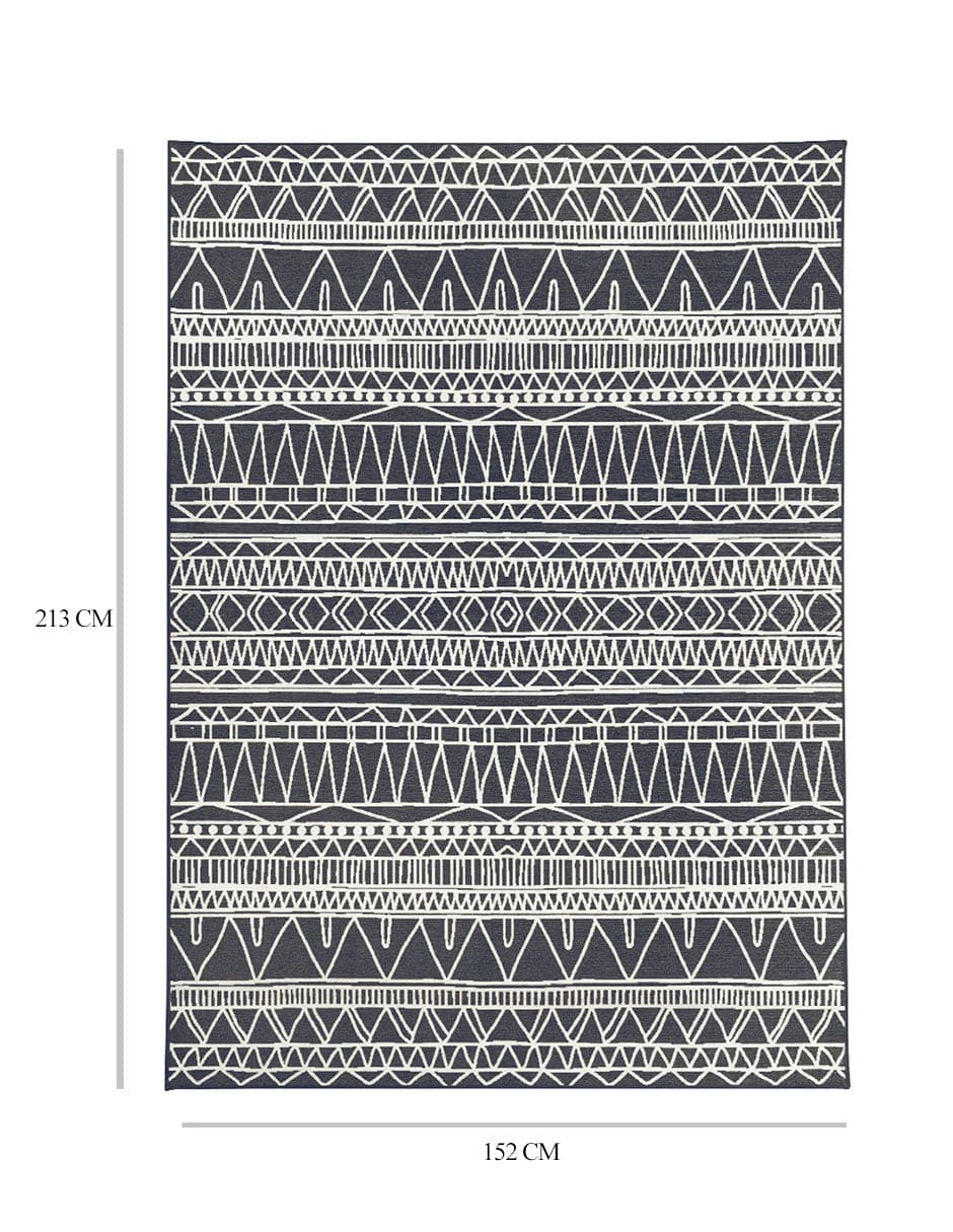 Tapete Decorativo lavable Chelsea Tribal Aztec en gris oscuro