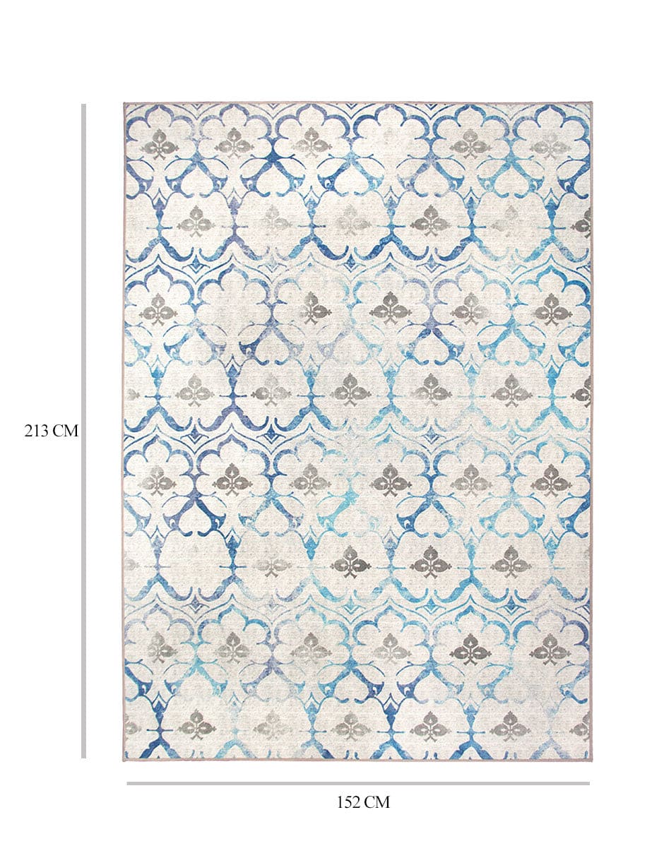 Tapete Decorativo lavable azul y beige Leilani Damask
