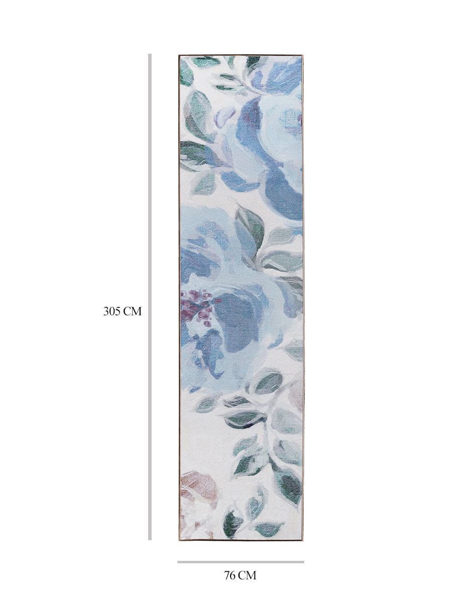 Tapete Decorativo Lavable Sasha Floral Crema Azul