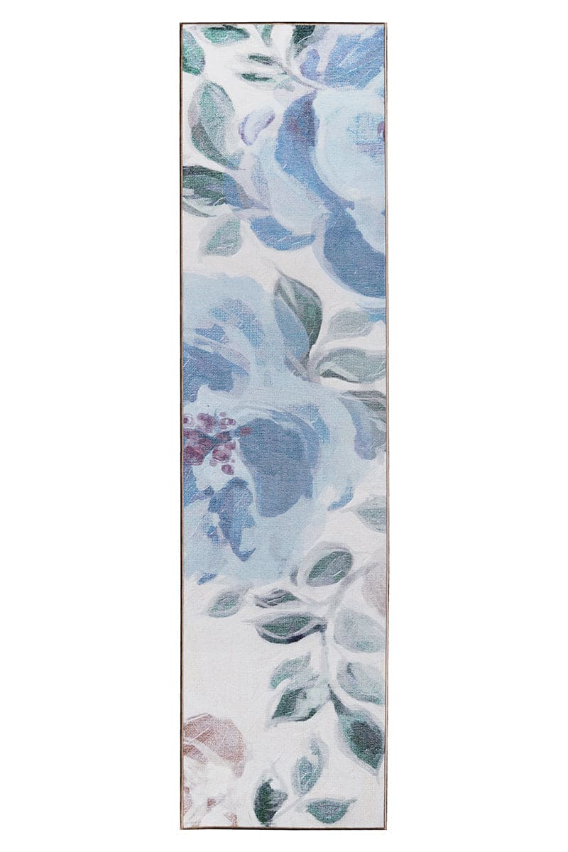 Tapete Decorativo Lavable Sasha Floral Crema Azul