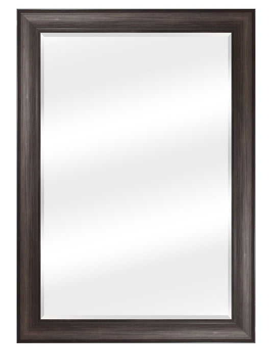 Espejo Biselado de Pared Enmarcado en color Nogal tostado