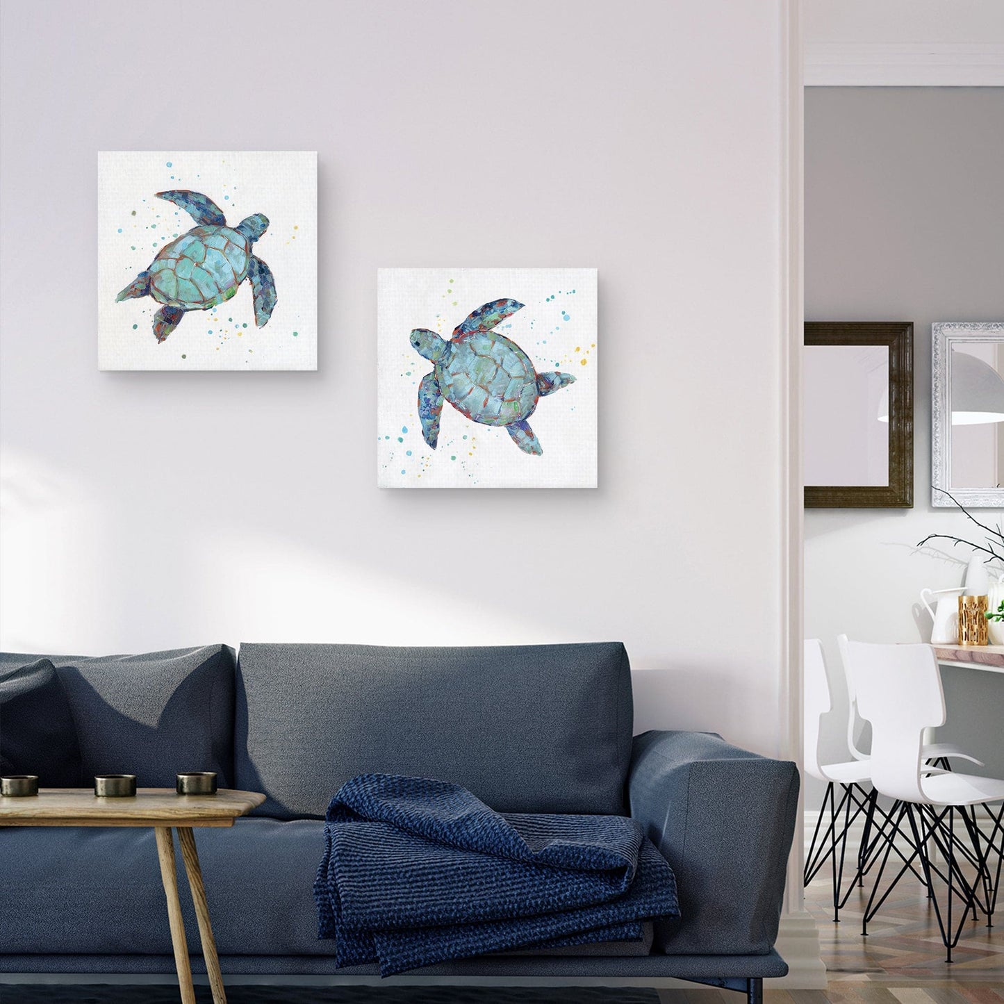 Tortuga azul burbujeante I - Sally Swatland