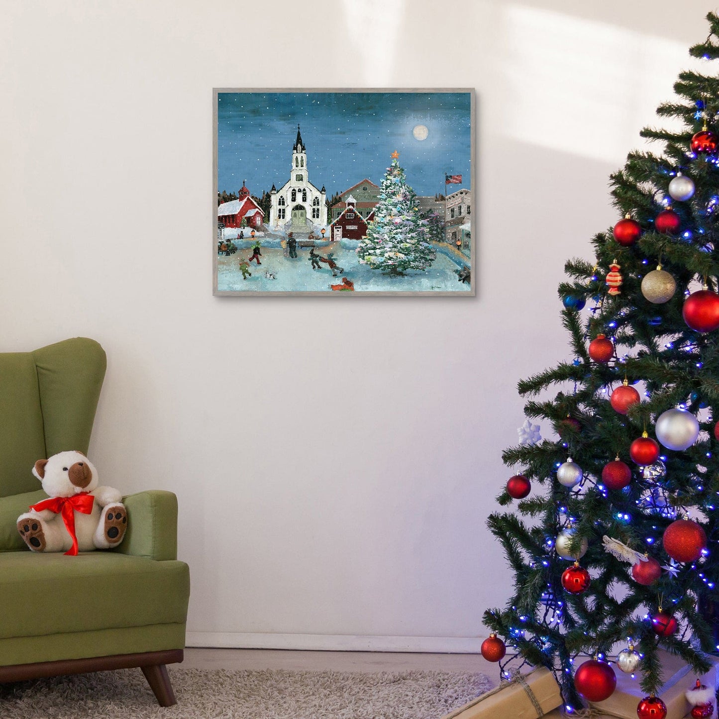 Escena de navidad luna - Marie Elaine Cusson