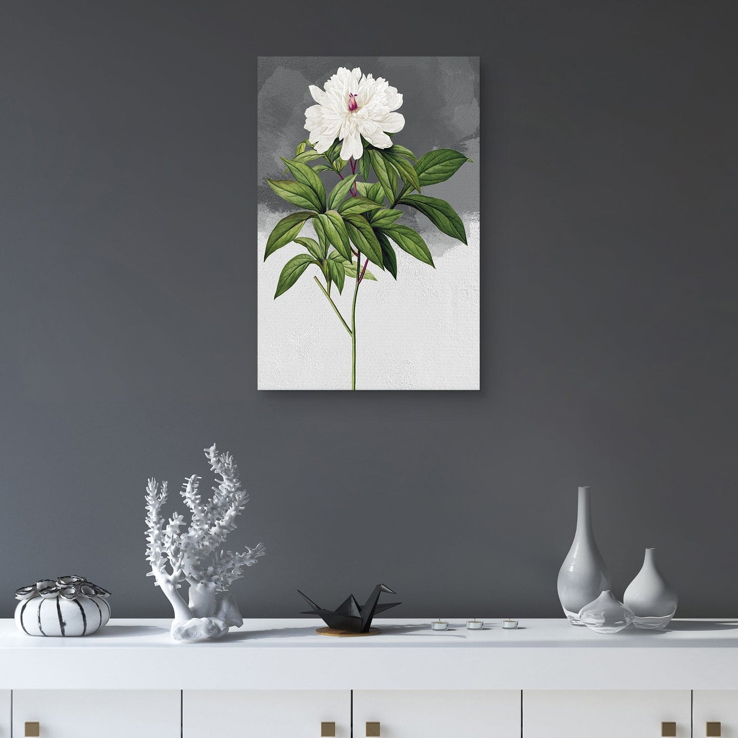Peonía blanca gris - Design Lab