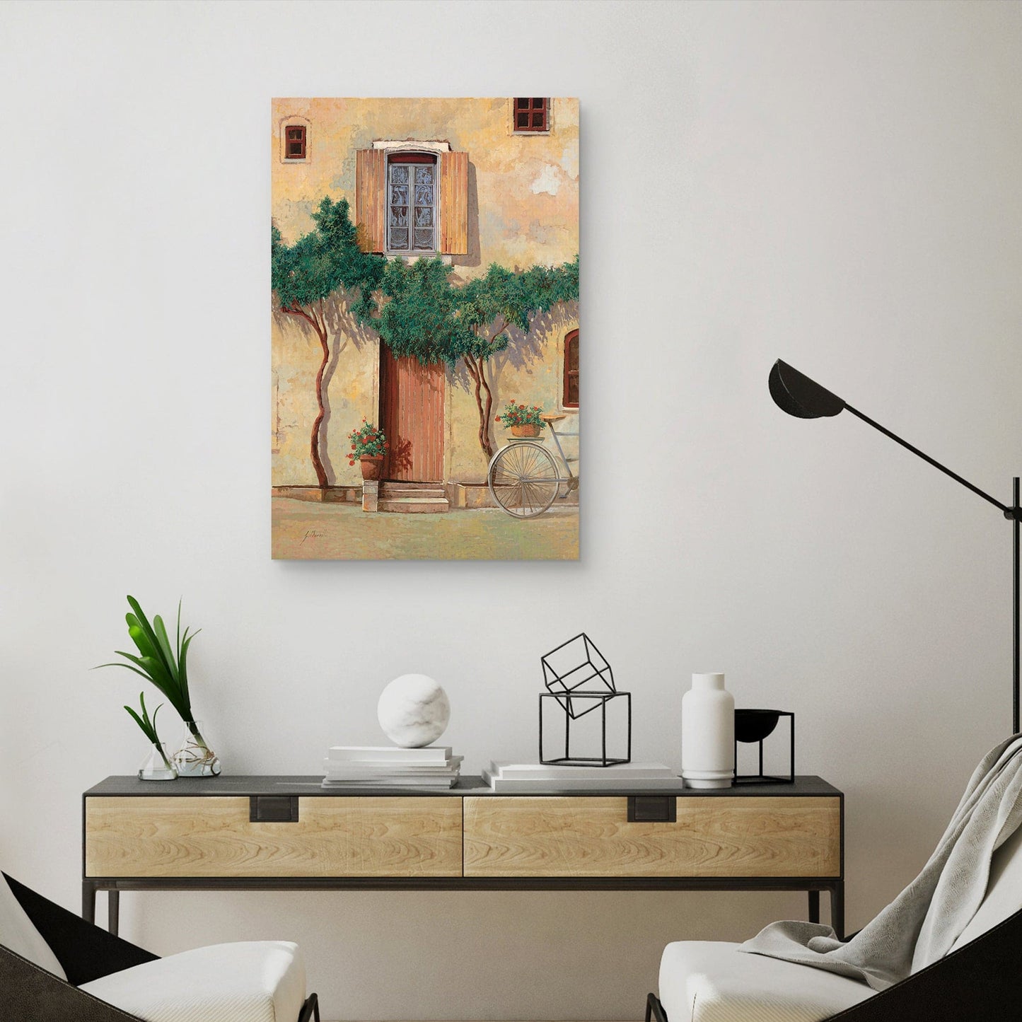 Media bicicleta en la pared - Guido Borelli