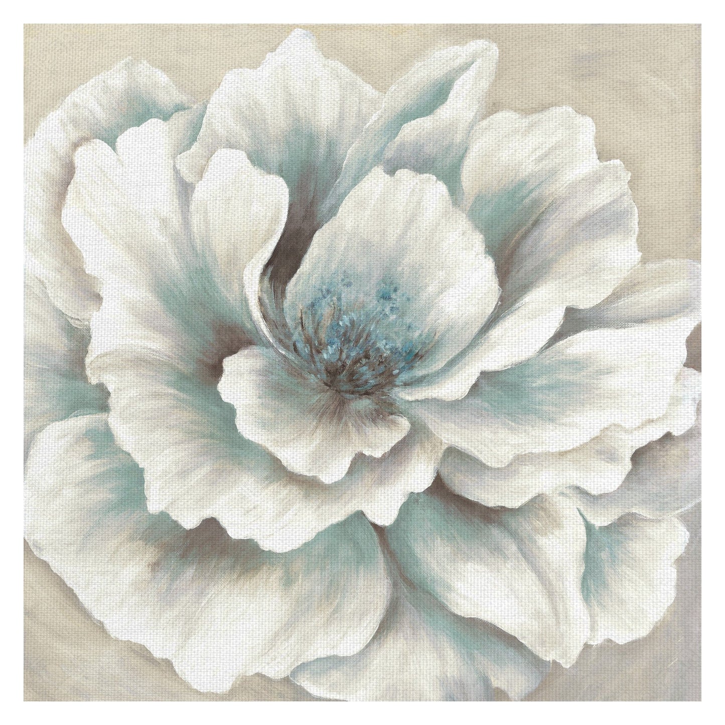 Peonia azul y crema - Willowbrook Fine Art