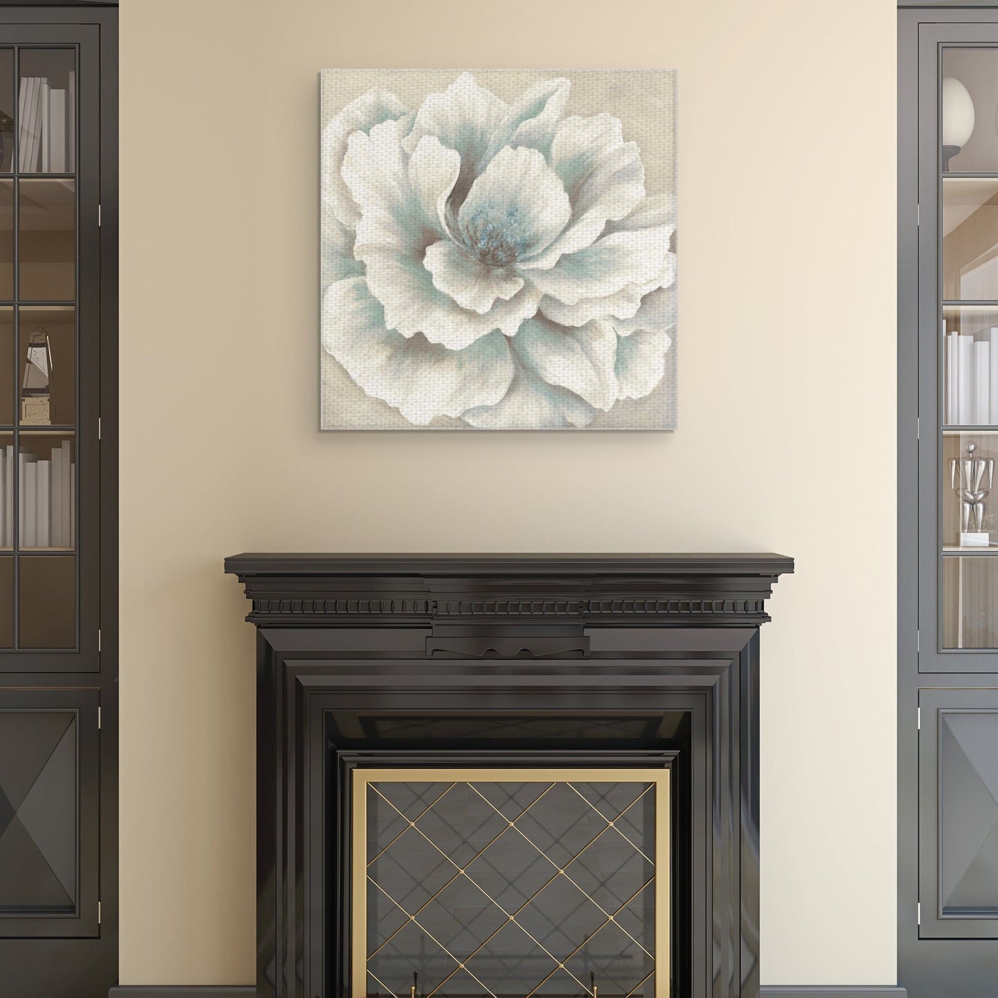 Peonia azul y crema - Willowbrook Fine Art