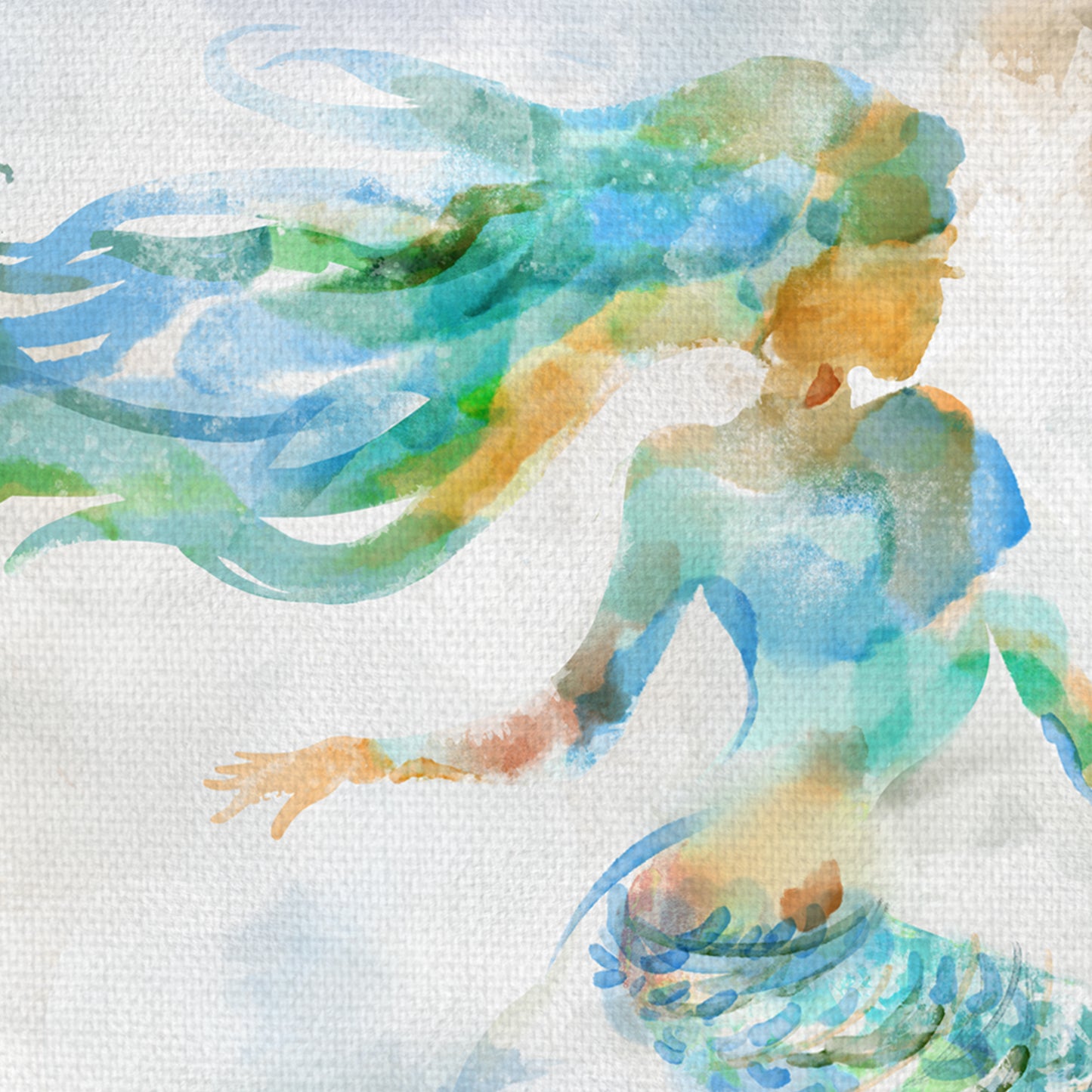 Sirena de acuarela II - Studio Arts