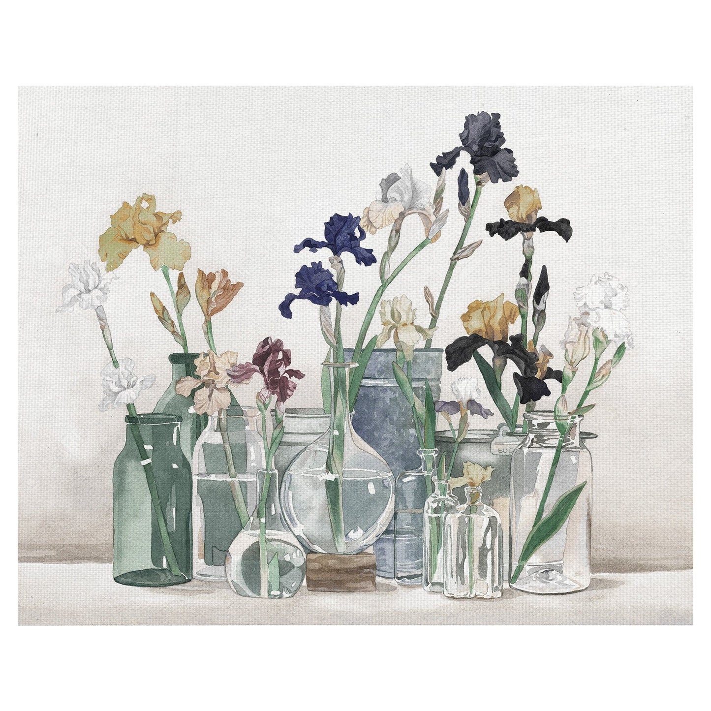 Lirios en jarrones marfil - Lynnea Washburn