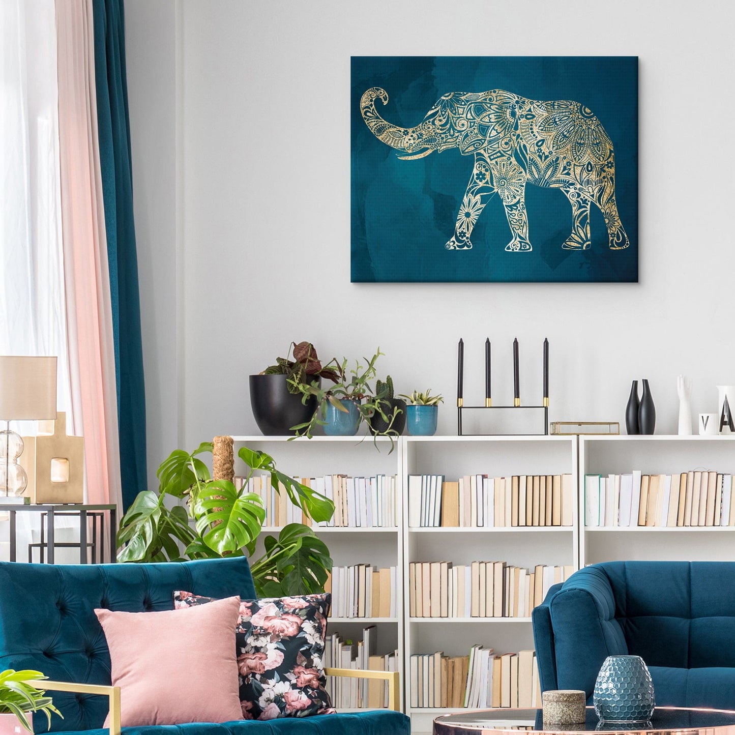 Elefante de oro - Willowbrook Fine Art