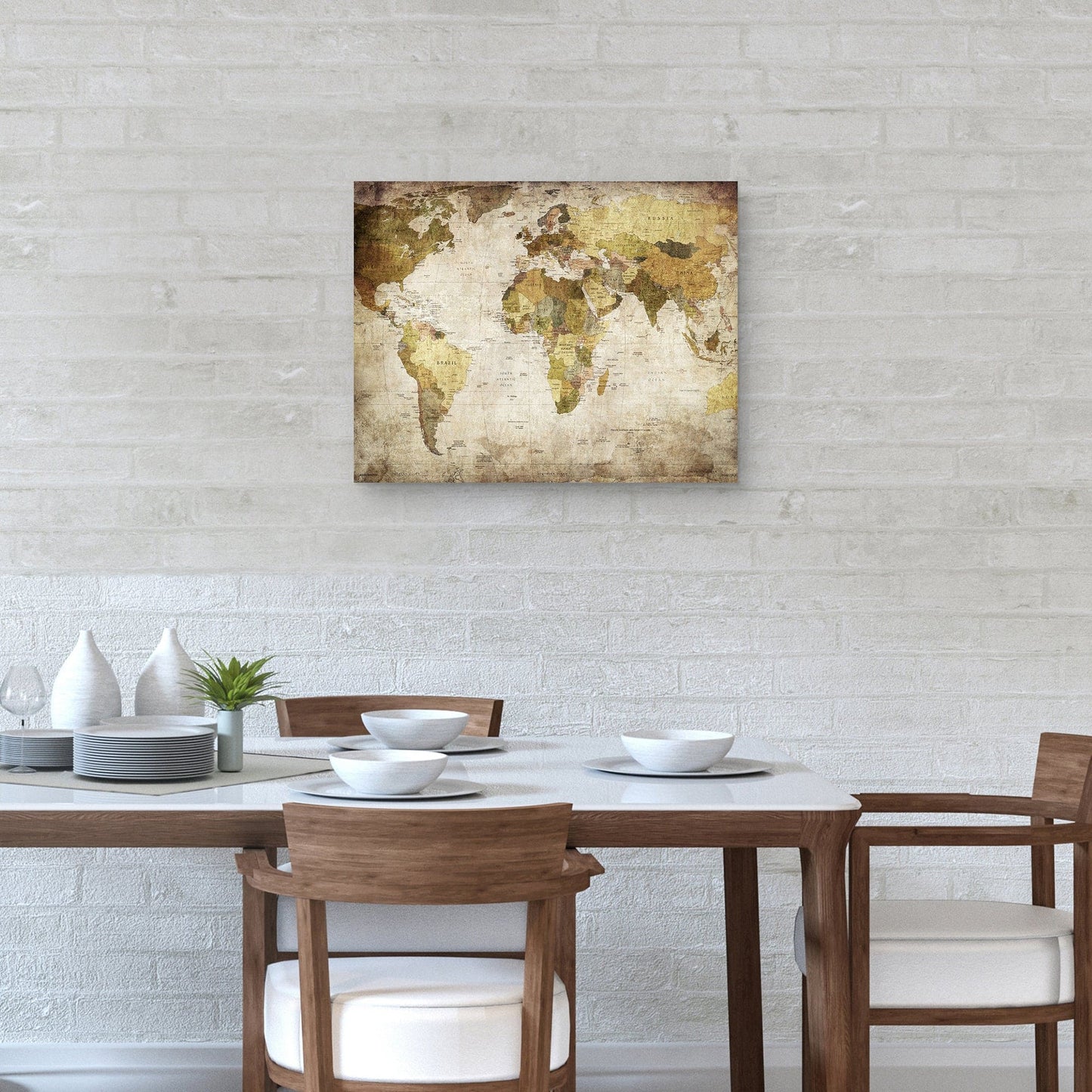 Mapa Dorado del Mundo - Belle Maison
