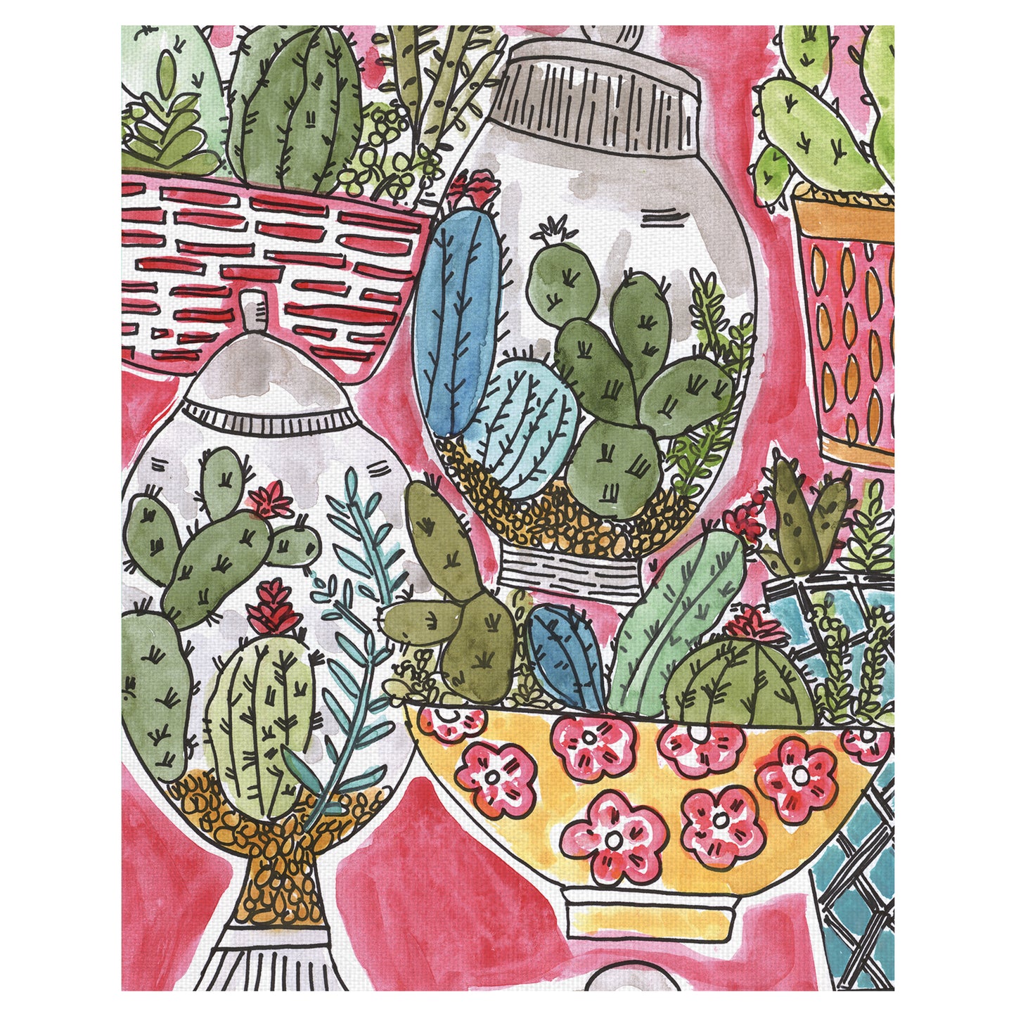 Cactus en jarrones - Sharon Nullmeyer