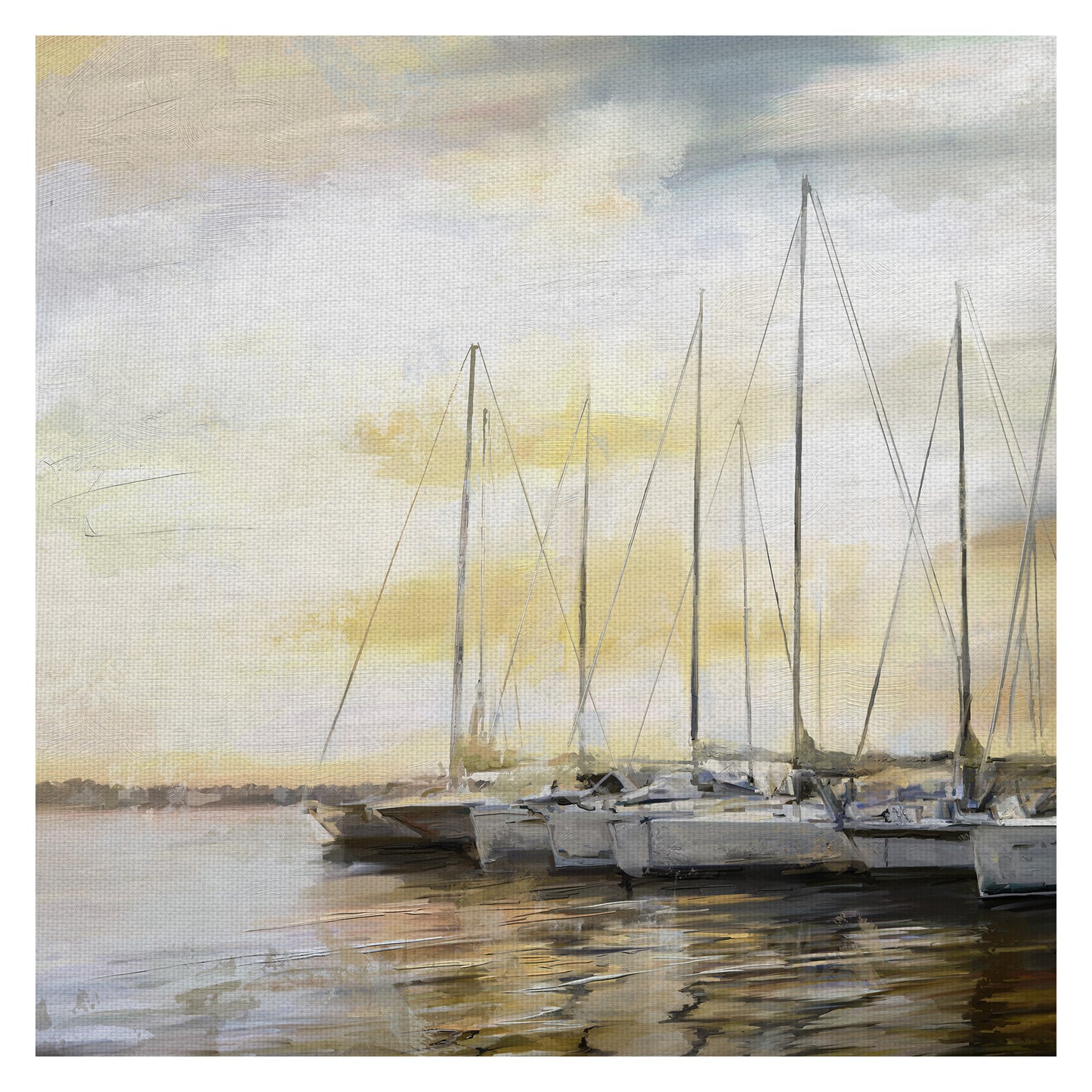 Plaza del puerto al atardecer - Studio Arts