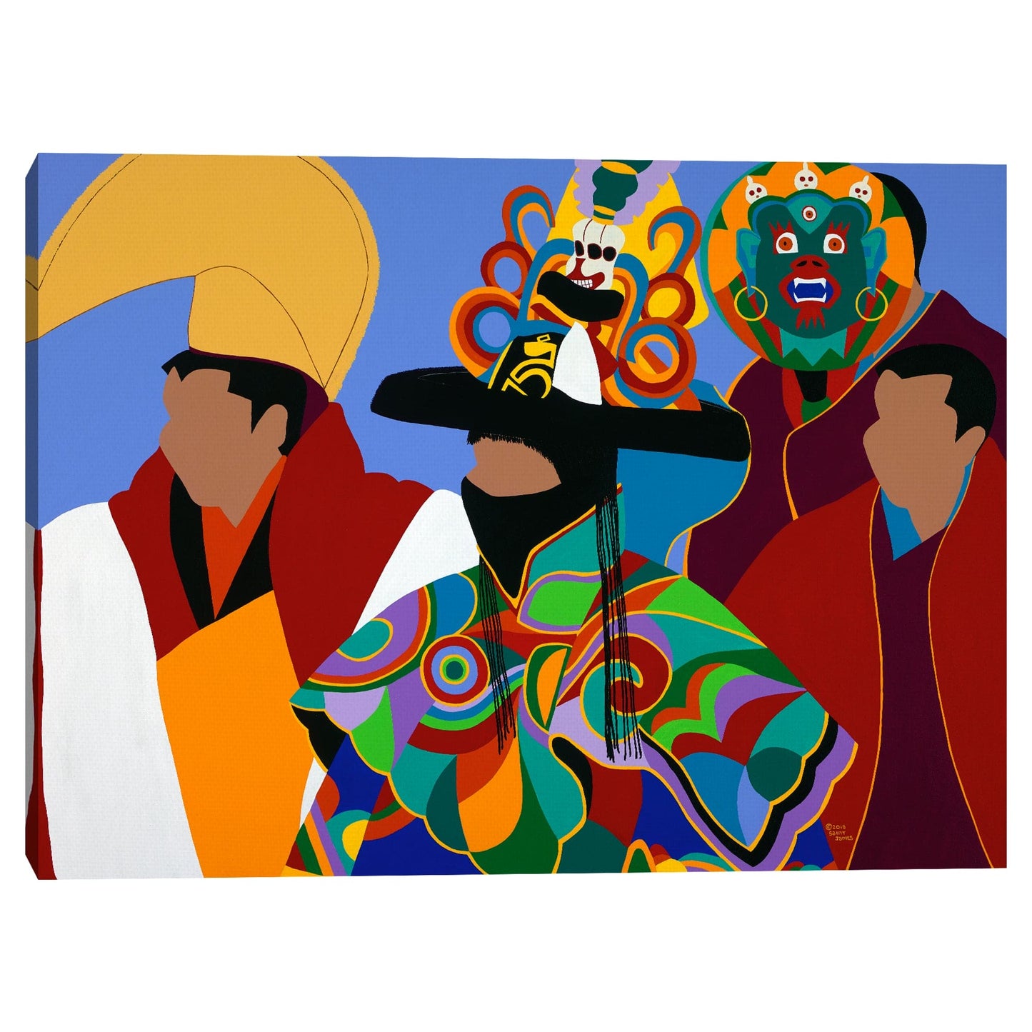 Monjes Tibetanos Bailarín Cham - Synthia SAINT JAMES