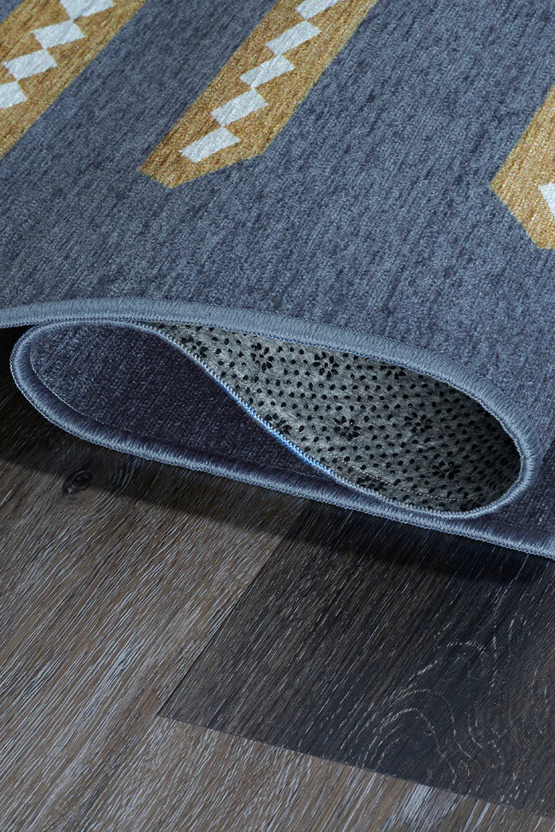 Alfombra lavable Dash and Dot Indigo Camel