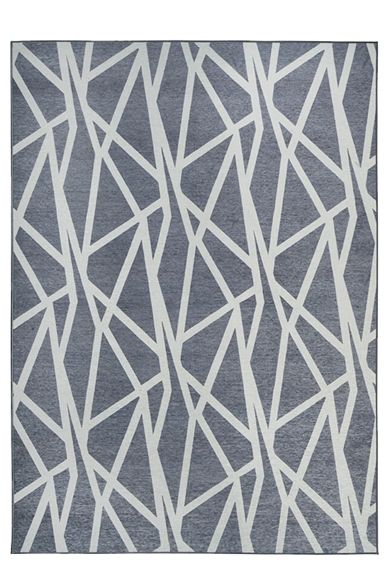 Alfombra lavable Intersections gris pizarra