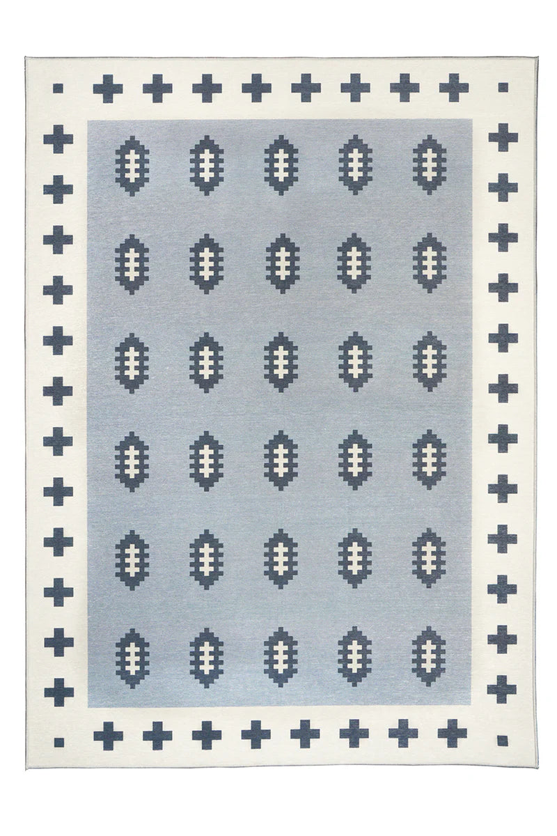 Alfombra lavable gris fresco de tejido nórdico