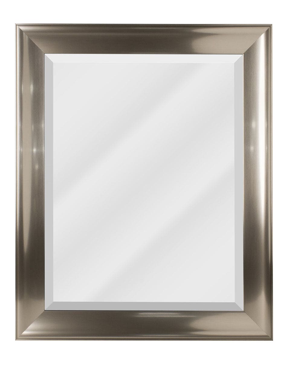 Espejo decorativo de pared tradicional con marco de níquel cepillado