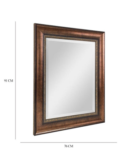 Espejo decorativo para baño rectangular color plata
