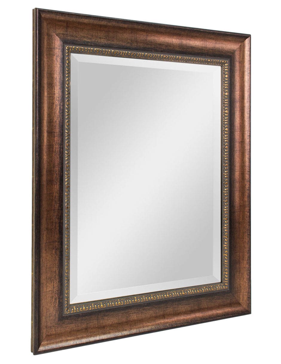 Espejo decorativo para baño rectangular color plata
