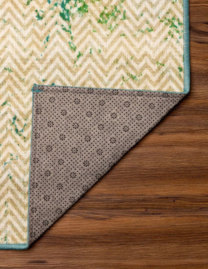 Tapete Decorativo lavable Hazel Chevron verde azulado