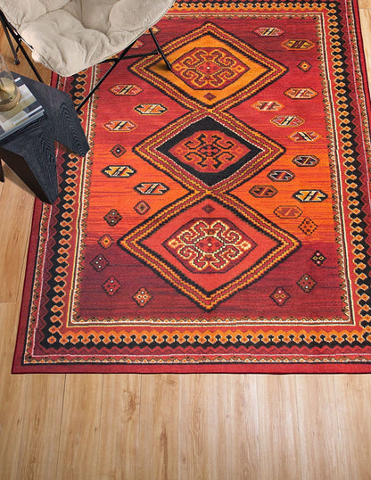 Tapete Decorativo Lavable Phoenix Kilim Granate