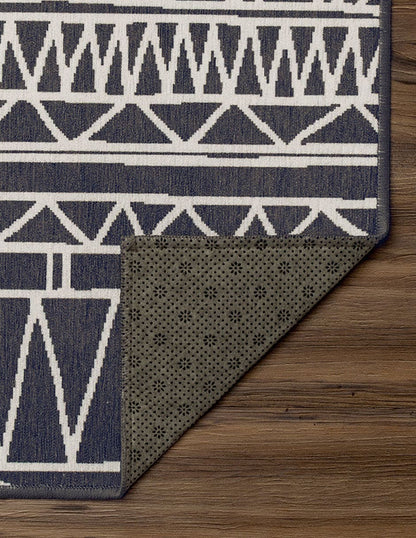 Tapete Decorativo lavable Chelsea Tribal Aztec en gris oscuro
