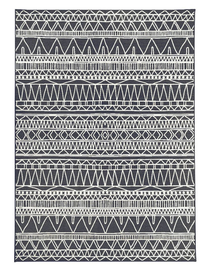 Tapete Decorativo lavable Chelsea Tribal Aztec en gris oscuro