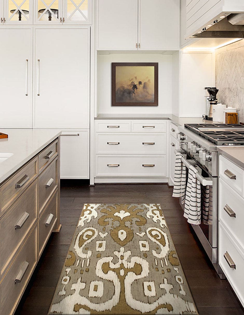 Tapete Decorativo Lavable Ocre Ikat