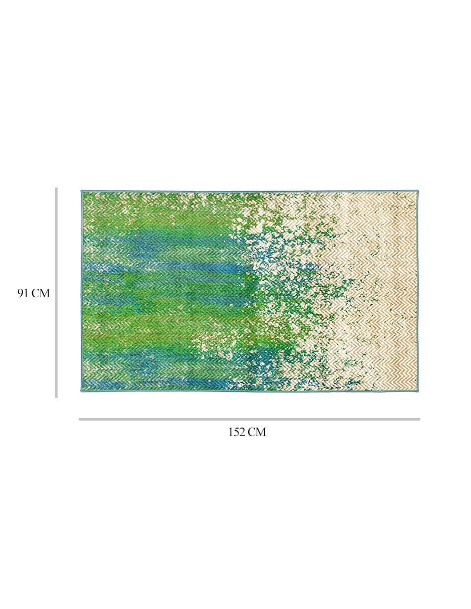 Tapete Decorativo lavable Hazel Chevron verde azulado