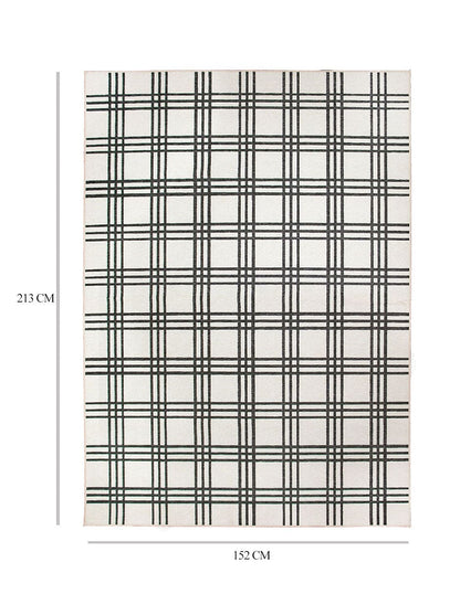 Tapete Decorativo Lavable Cuadros Negro y Crema