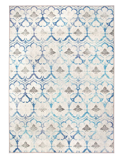 Tapete Decorativo lavable azul y beige Leilani Damask