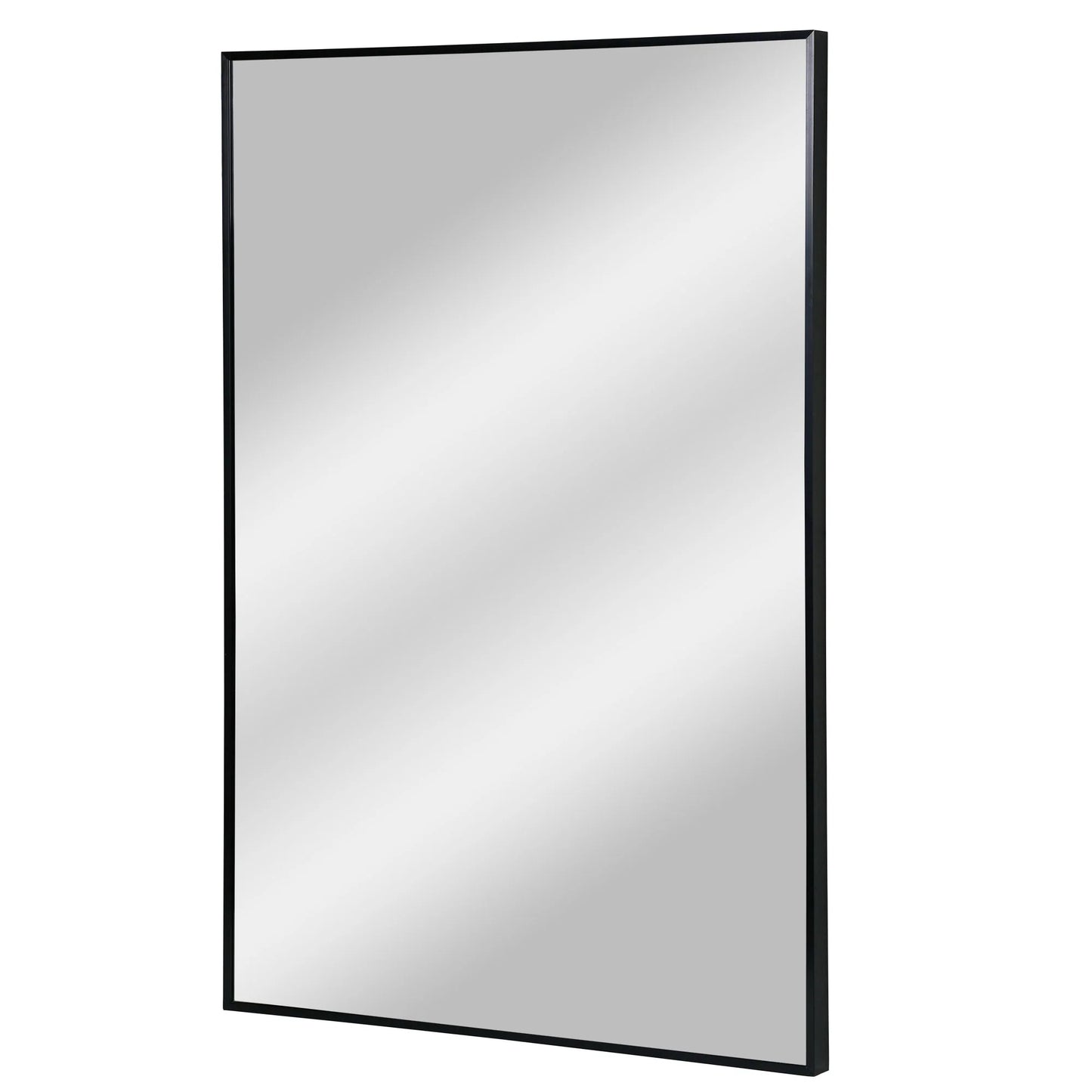 Espejo de pared moderno rectangular con marco de metal delgado