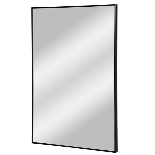 Espejo de pared moderno rectangular con marco de metal delgado