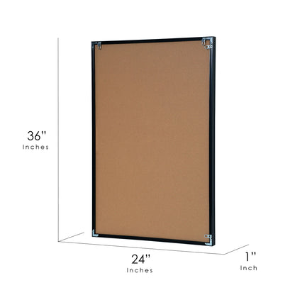 Espejo de pared moderno rectangular con marco de metal delgado