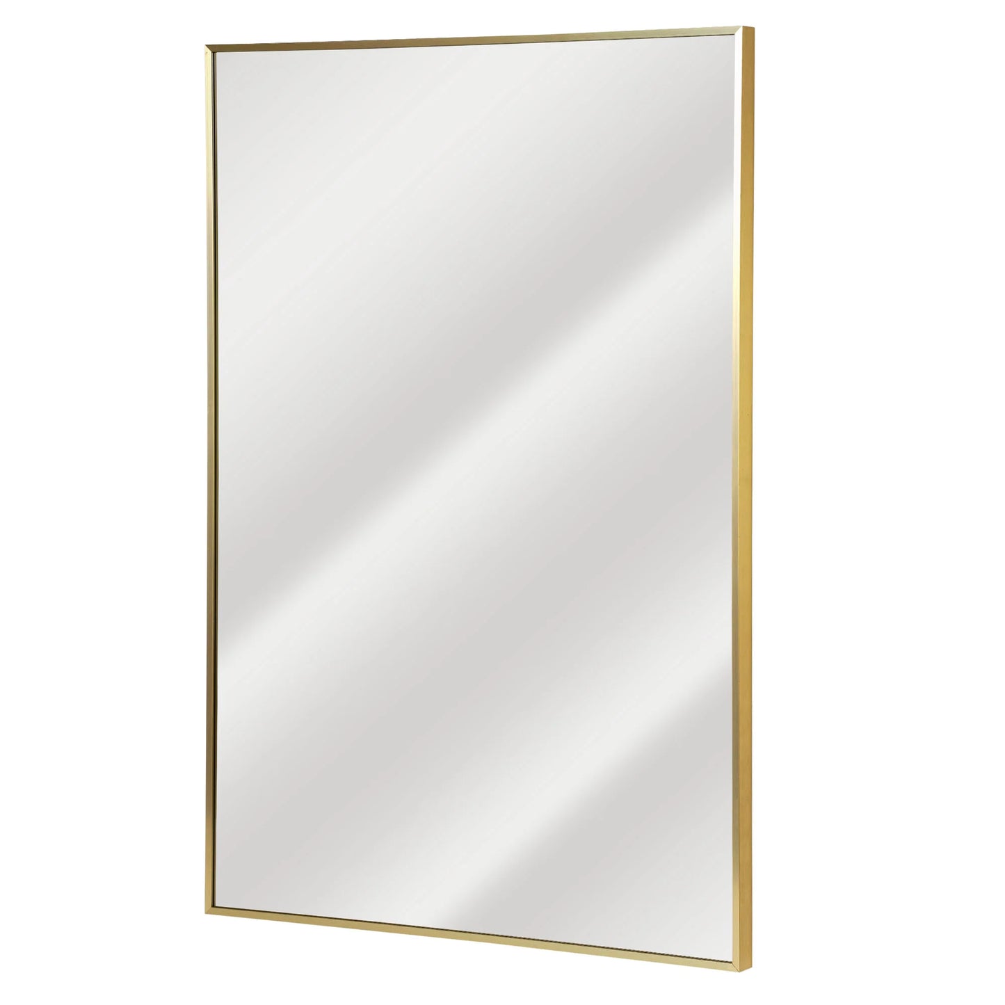 Espejo de pared moderno rectangular con marco de metal delgado