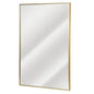 Espejo de pared moderno rectangular con marco de metal delgado