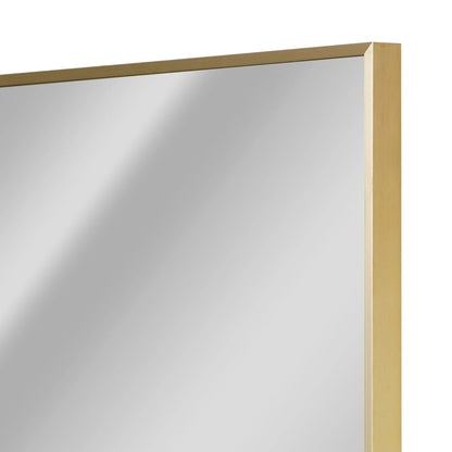 Espejo de pared moderno rectangular con marco de metal delgado