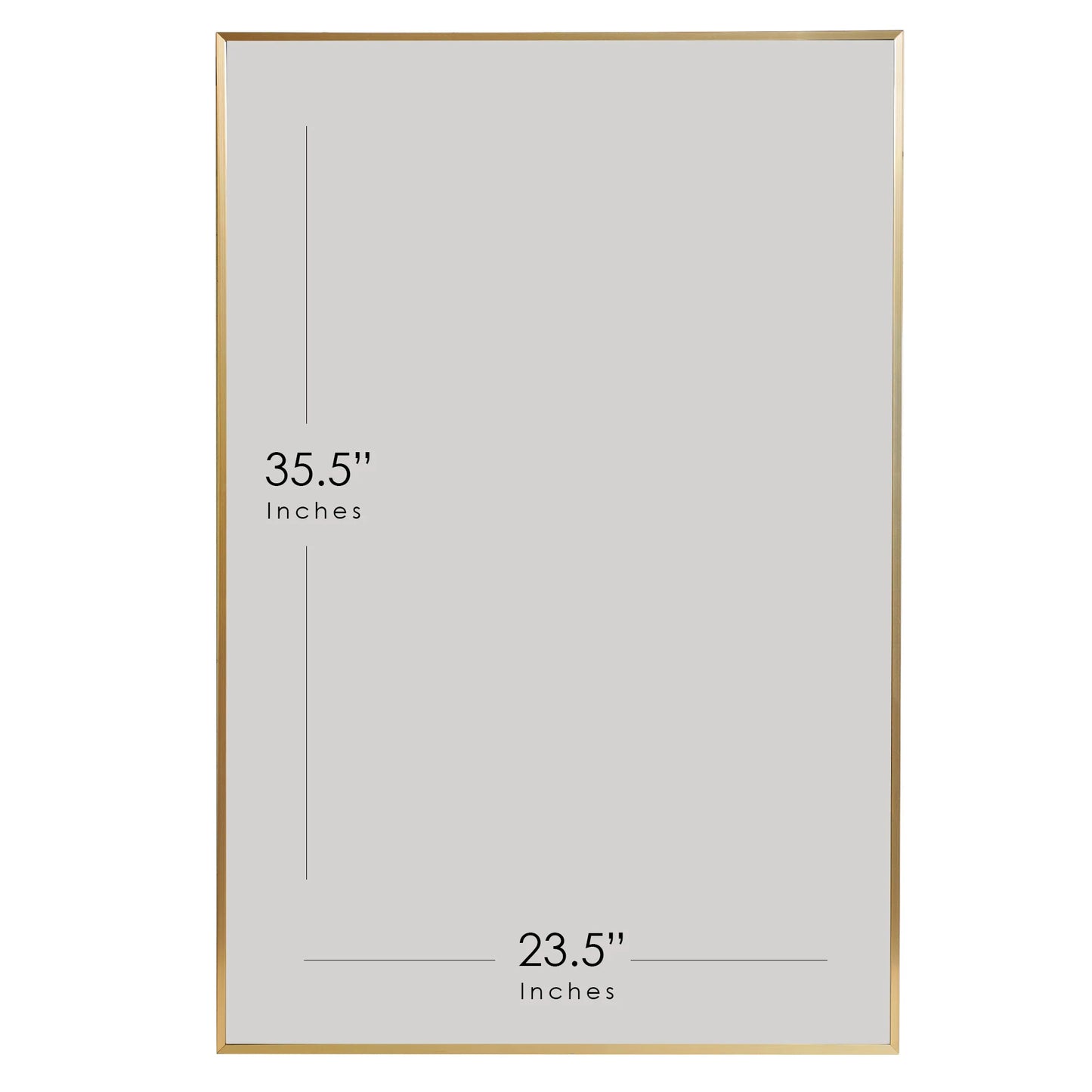 Espejo de pared moderno rectangular con marco de metal delgado