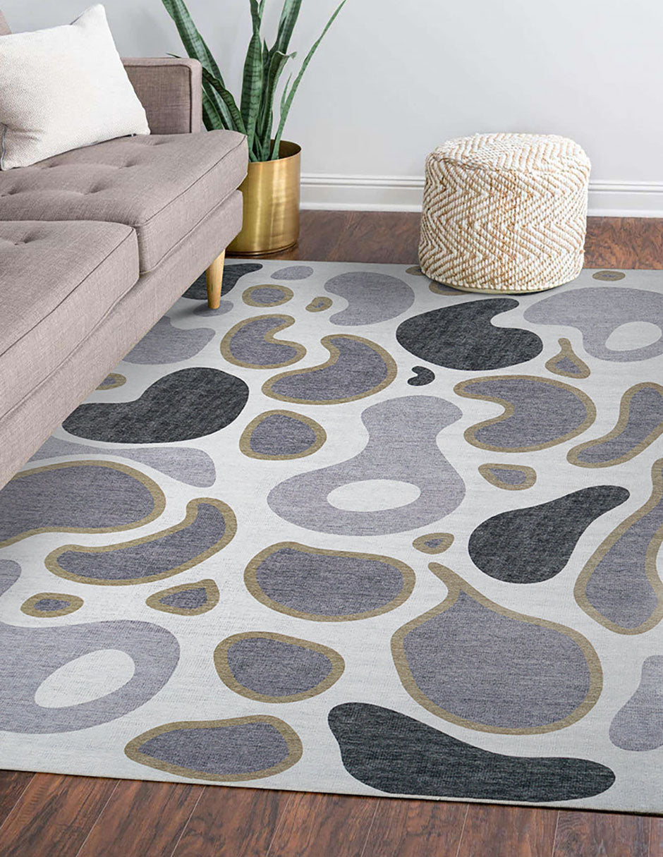 Tapete Decorativo Lavable Kyoa Gris Oliva