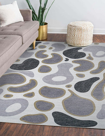 Tapete Decorativo Lavable Kyoa Gris Oliva