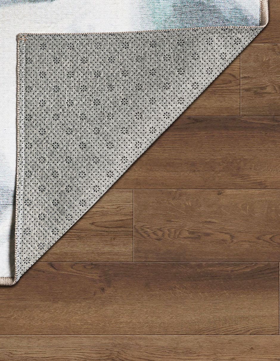 Tapete Decorativo Lavable Sasha Floral Crema Azul
