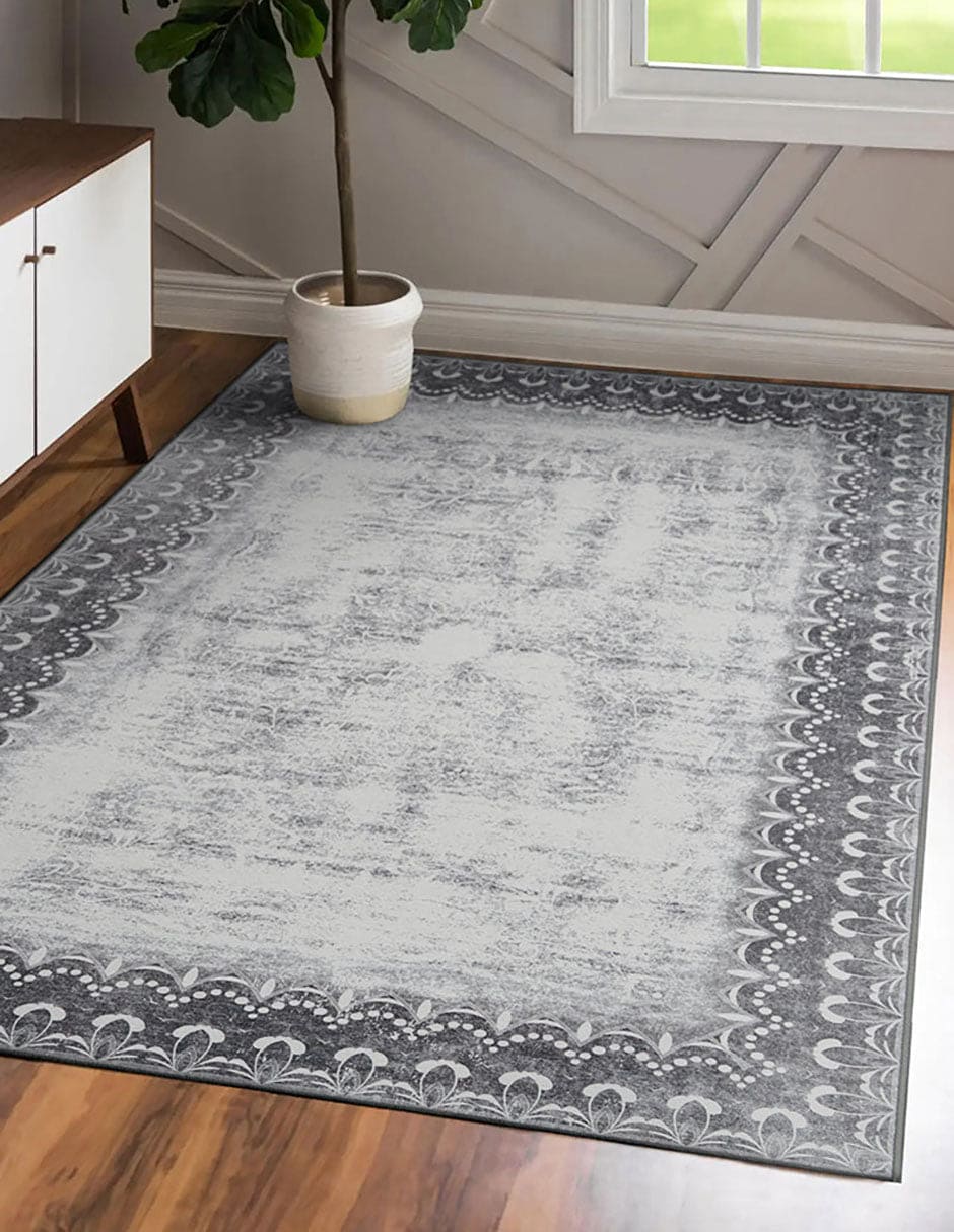 Tapete Decorativo Lavable Gris Bordeada Dardon