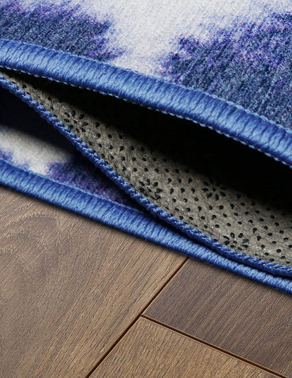 Tapete Decorativo Lavable Shibori Geométrica Diamante Azul