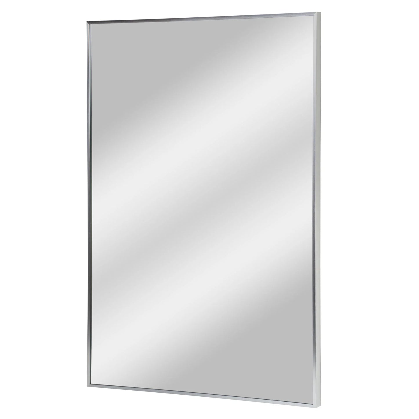 Espejo de pared moderno rectangular con marco de metal delgado