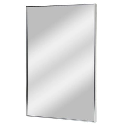 Espejo de pared moderno rectangular con marco de metal delgado