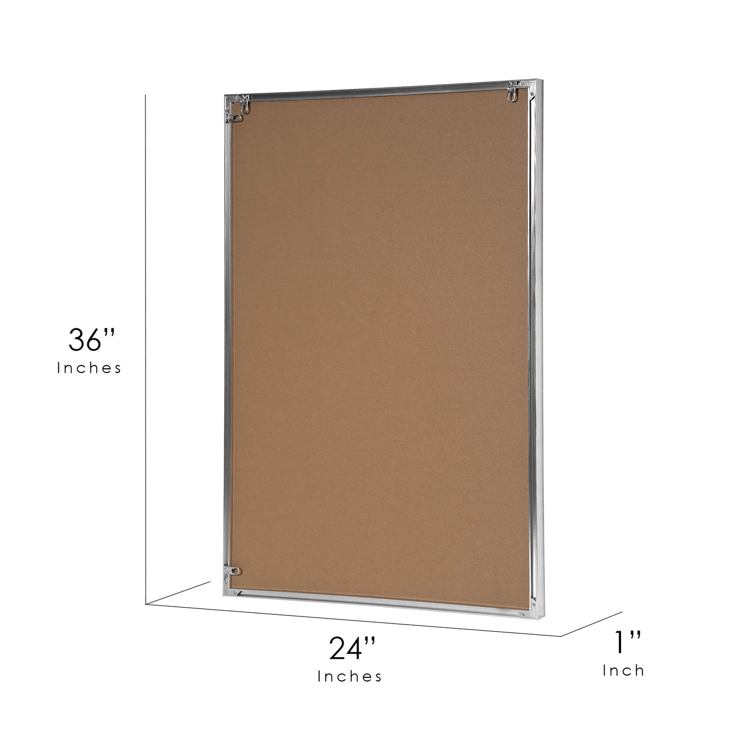 Espejo de pared moderno rectangular con marco de metal delgado