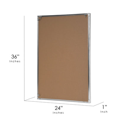 Espejo de pared moderno rectangular con marco de metal delgado